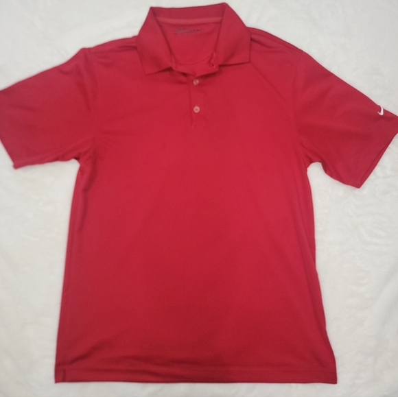 Nike Golf Red Polo Shirt Classic Design - Picture 1 of 8